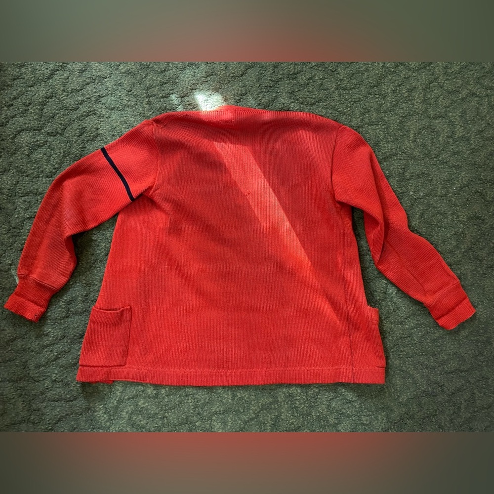 1940s Letterman Orange Cardigan - Picture 5 of 13